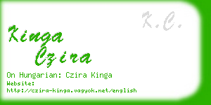 kinga czira business card